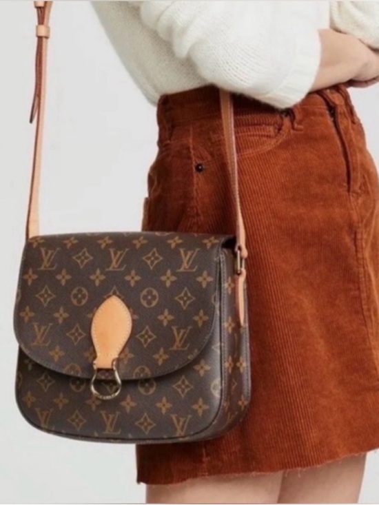Louis Vuitton Handbags - Vintage Louis Vuitton Brown Monogram Saint Cloud Crossbody with Tan Accent